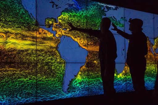 Leonardo DiCaprio visited Goddard Saturday to discuss Earth science with Piers Sellers