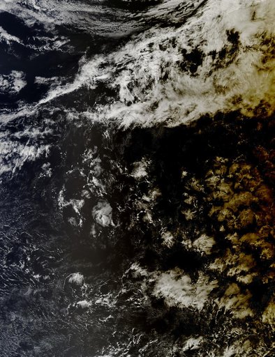 Solar eclipse over the South Pacific Ocean