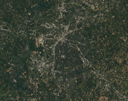 NASA Satellite Captures Super Bowl Cities - Charlotte, NC
