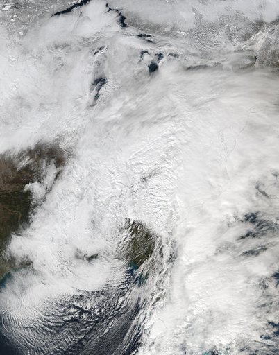 Winter storm over the eastern United States