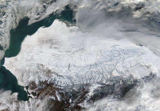 Snow in northern Alaska