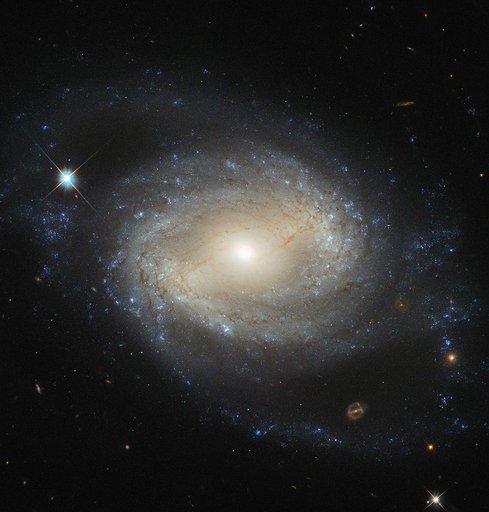 Hubble Sees Elegant Spiral Hiding a Hungry Monster