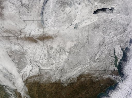 NASA Snaps Picture of Eastern U.S. in a Record-Breaking "Freezer"