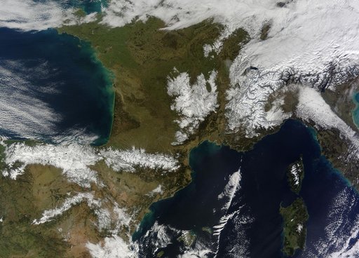 Snow in southwestern Europe