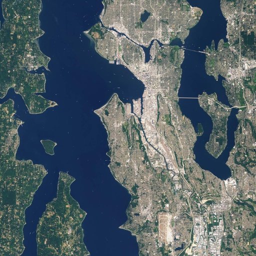 NASA Satellite Captures Super Bowl Cities - Seattle