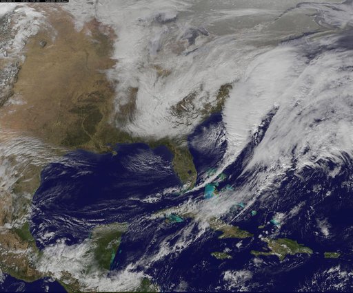 Satellite Shows Developing U.S. Nor'easter
