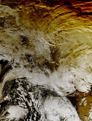 NASA's Aqua Satellite Sees Partial Solar Eclipse Effect in Western Canada