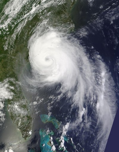 Hurricane Arthur off the Carolinas
