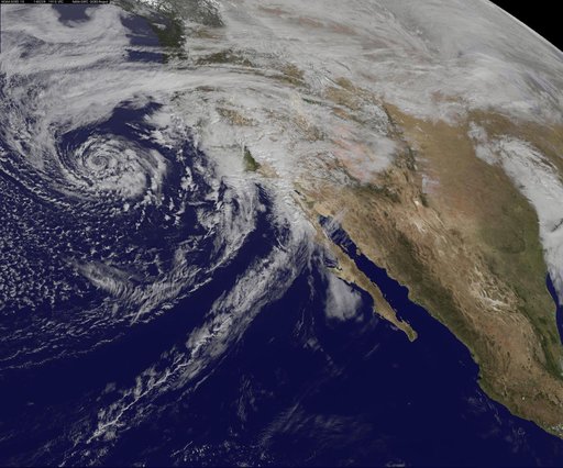 GOES-West Satellite Eyes Soggy Storm Approaching California