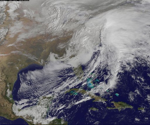 Satellite Views Powerful Winter Storm Battering Mid-Atlantic and New England