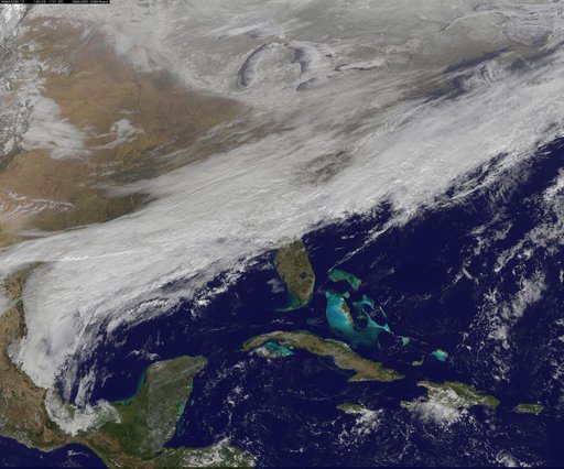 Satellite Shows an "Arctic Blanket" Over the U.S. [detail]