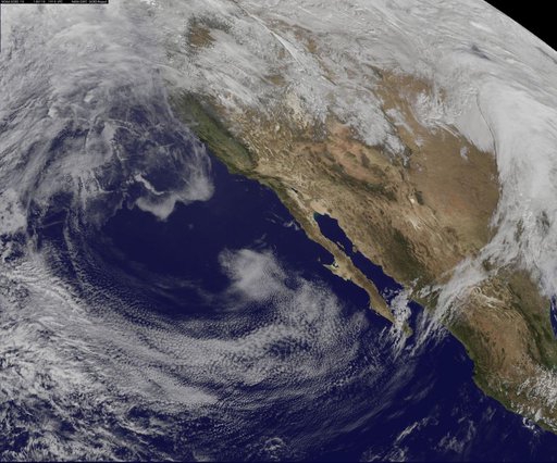 Satellite View of the U.S. West on January 10, 2014