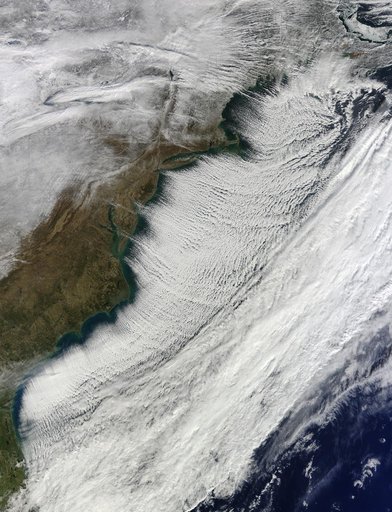 Cloud Streets over the Atlantic Ocean