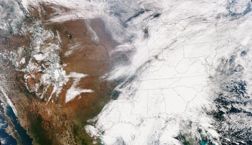 Satellite Shows Difficult Eastern U.S. Thanksgiving Travel