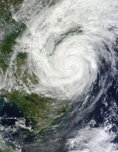 Typhoon Haiyan Near Hainan Island, China