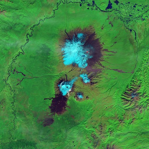 Lava and Snow on Klyuchevskaya Volcano [high res]