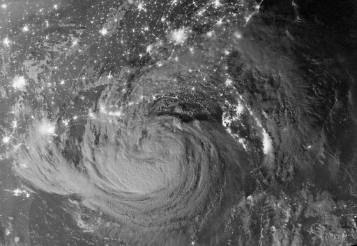 Tropical Storm Isaac by Night