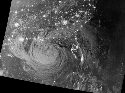 Tropical Storm Isaac by Night