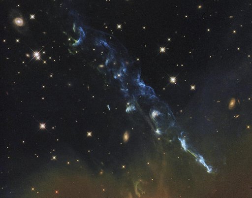 Hubble Views a Cosmic Skyrocket