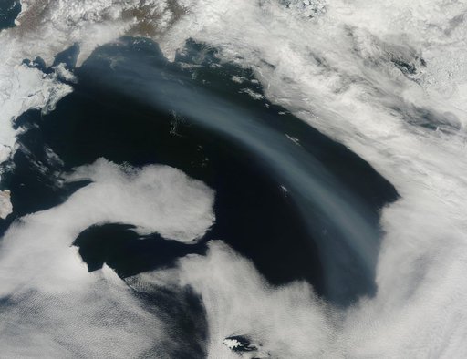 Smoke over the Bering Sea