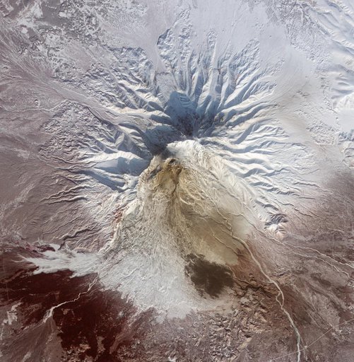 Pyroclastic Flow Remnants at Shiveluch Volcano