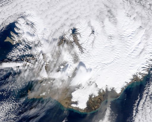 Eruption of Eyjafjallajökull Volcano, Iceland