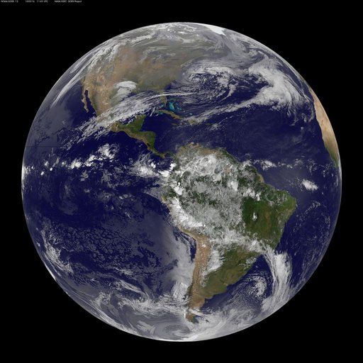 GOES 12 Full Disk view March 16, 2010