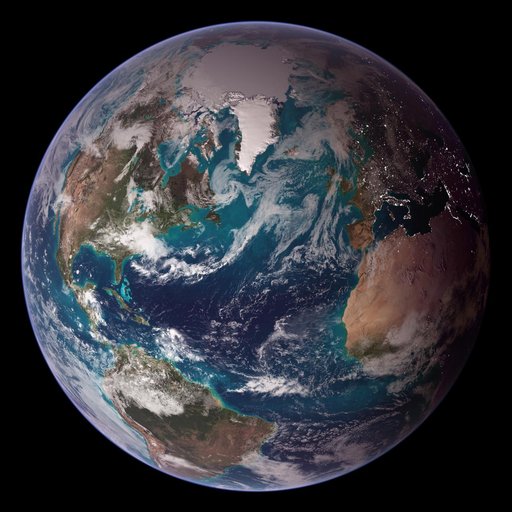 NASA Blue Marble 2007 West