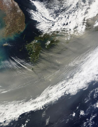 Dust over Japan