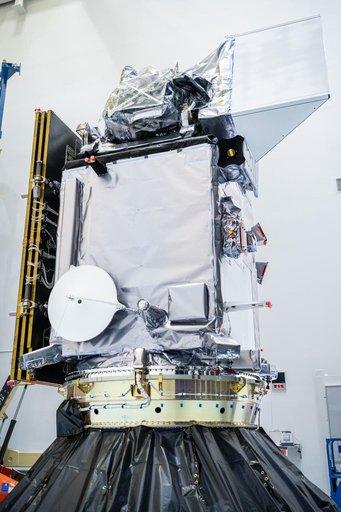 PACE Spacecraft Processing - Mated to PAF, Blankets Removed