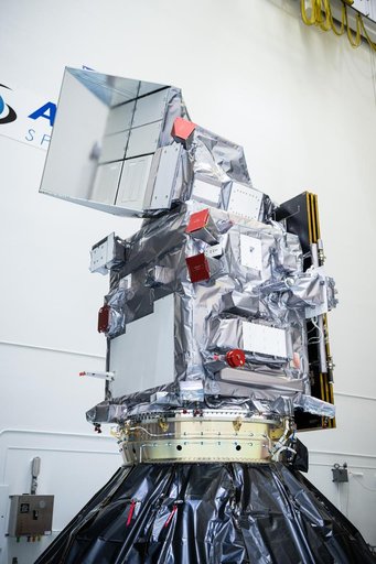 PACE Spacecraft Processing - Mated to PAF, Blankets Removed