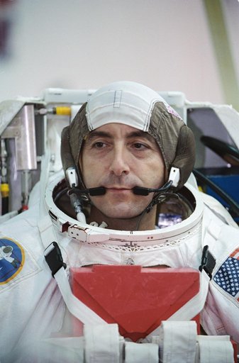 ESA Astronaut Philippe Perrin preparing for an NBL dive.