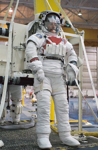 ESA Astronaut Philippe Perrin preparing for an NBL dive.