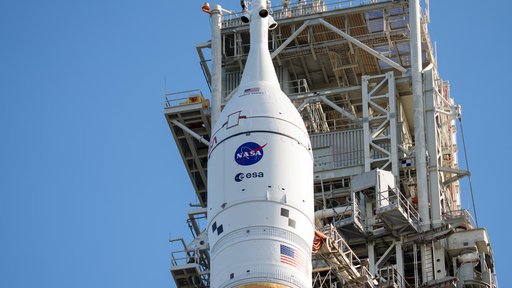 NASA's Artemis II SLS Rocket and Orion Spacecraft Rollout to Launch Pad 39B