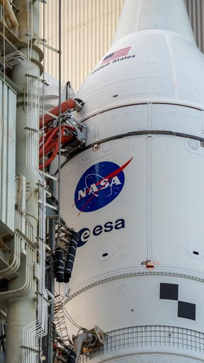 NASA's Artemis II SLS Rocket and Orion Spacecraft Rollout to Launch Pad 39B