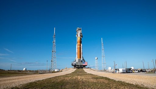 NASA's Artemis II SLS Rocket and Orion Spacecraft Rollout to Launch Pad 39B