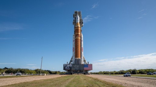 NASA's SLS Rocket and Orion Spacecraft Rollout to Launch Pad 39B