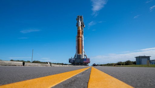 NASA's Artemis II SLS Rocket and Orion Spacecraft Rollout to Launch Pad 39B