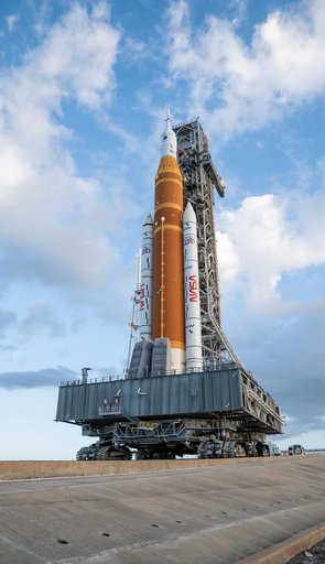 NASA's SLS Rocket and Orion Spacecraft Rollout to Launch Pad 39B