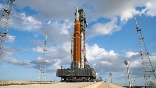 NASA's SLS Rocket and Orion Spacecraft Rollout to Launch Pad 39B