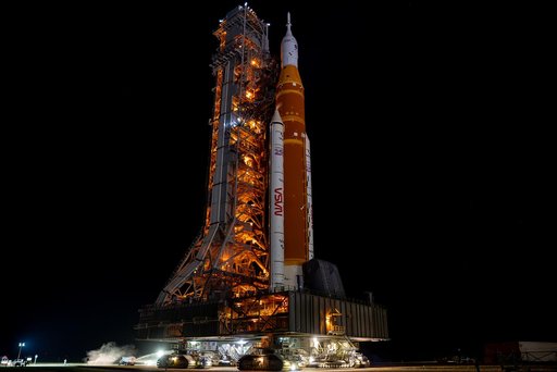 NASA's SLS Rocket and Orion Spacecraft Rollout to Launch Pad 39B