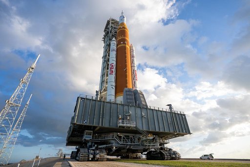 NASA's SLS Rocket and Orion Spacecraft Rollout to Launch Pad 39B