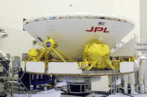 KENNEDY SPACE CENTER, FLA. - In the Payload Hazardous Servicing Facility, the Mars Exploration Rover-1 (MER-B) awaits further preflight processing atop a spin table.  The rover is scheduled to launch aboard a Delta II rocket on June 25.  NASA’s twin Mars Exploration Rovers are designed to study the 