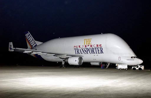 KKENNEDY SPACE CENTER, FLA. -  A Beluga aircraft arrives at the Shuttle Landing Facility with its cargo of the Italian-built module, U.S. Node 2, for the International Space Station.  The second of three Station connecting modules, Node 2 attaches to the end of the U.S. Lab and provides attach locat