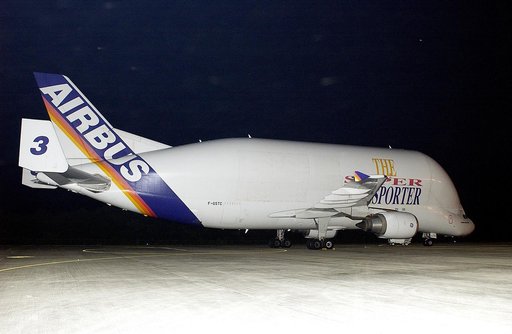 KENNEDY SPACE CENTER, FLA. - A Beluga aircraft arrives at the Shuttle Landing Facility with its cargo of the Italian-built module, U.S. Node 2, for the International Space Station.  The second of three Station connecting modules, Node 2 attaches to the end of the U.S. Lab and provides attach locatio
