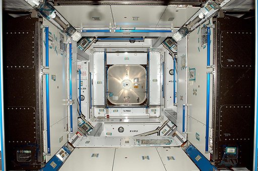 KENNEDY SPACE CENTER, FLA. -  The inside of the Italian-built Node 2 looks pristine after opening of the hatch.  A future element of the International Space Station,  Node 2 arrived at KSC June 1.  The second of three Station connecting modules, Node 2 attaches to the end of the U.S. Lab and provide