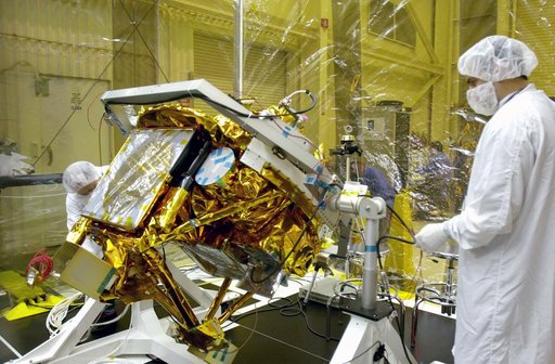VANDENBERG AIR FORCE BASE, CALIF.- At Vandenberg Air Force Base, Calif., spacecraft functional testing is underway on the SciSat-1. The solar arrays are being attached and the communications systems are also being checked out.   The SciSat-1 weighs approximately 330 pounds and after launch will be p
