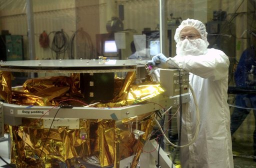 VANDENBERG AIR FORCE BASE, CALIF.- At Vandenberg Air Force Base, Calif., spacecraft functional testing is underway on the SciSat-1. The solar arrays are being attached and the communications systems are also being checked out.   The SciSat-1 weighs approximately 330 pounds and after launch will be p
