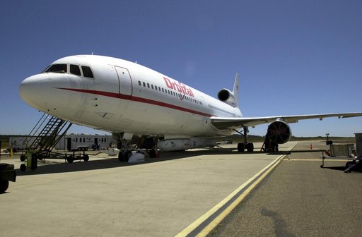 VANDENBERG AIR FORCE BASE, CALIF. -  The L-1011 carrier aircraft is ready for flight after undergoing a Combined Systems Test, an integrated test involving the Pegasus launch vehicle, SciSat-1 spacecraft and L-1011 aircraft.  The SciSat-1 weighs approximately 330 pounds and after launch will be plac