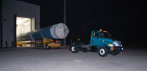 Delta II First stage lift for THEMIS payload at complex 17B